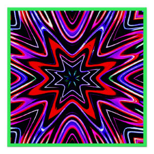 Colourful Neon Vibes Pattern Poster