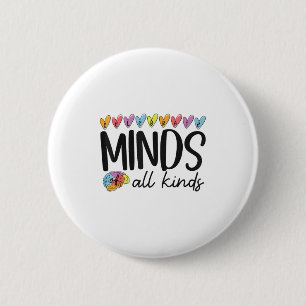 Colourful Neurodiversity Autism Celebrate Minds Of 6 Cm Round Badge