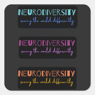 Colourful Neurodiversity  Square Sticker