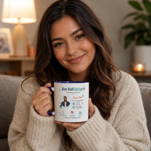 Colourful New Dad Highlight Appreciation Profile Mug