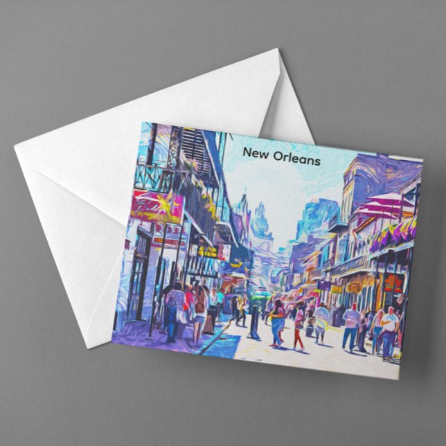 Colourful New Orleans Louisiana French Quarter Postcard (Colorful New Orleans Louisiana French Quarter Postcard)