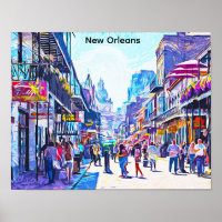 Colourful New Orleans Louisiana French Quarter
