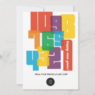 Colourful New Year Holiday Card