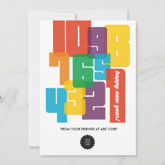 Colourful New Year Holiday Card