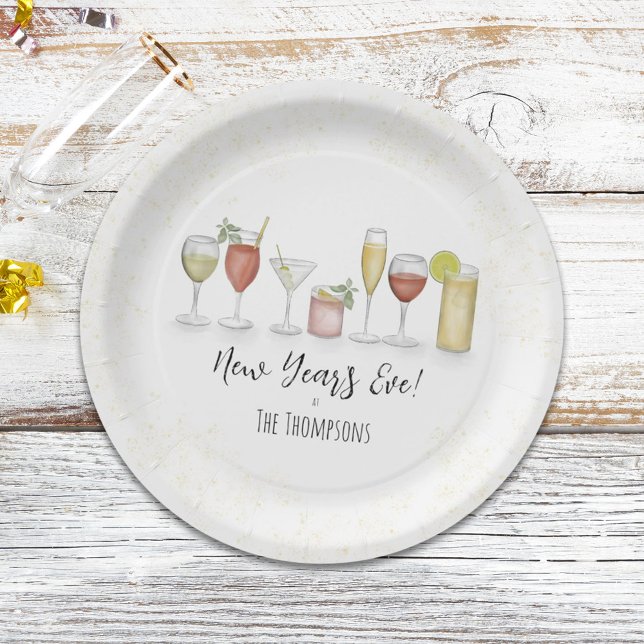 Colourful New Year's Eve Party Personalised Paper Plate (Creator Uploaded)