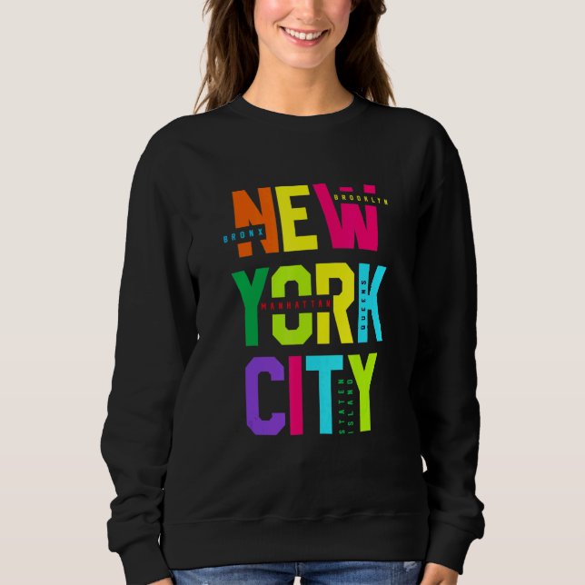 Colourful New York City Novelty Graphic Tees Cool  (Front)