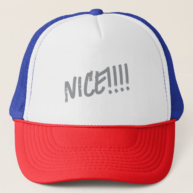 Colourful "NICE!!!!" Trucker Hat (Front)