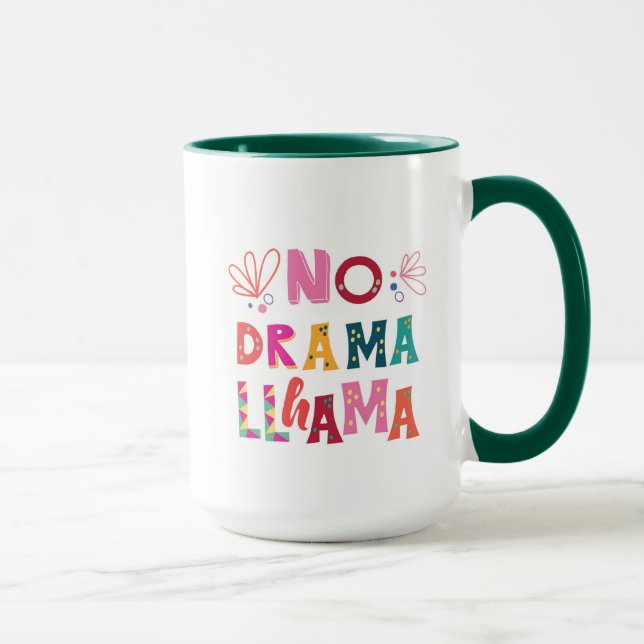 Colourful No Drama Llama Mug (Right)