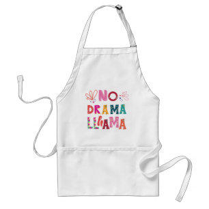 Colourful No Drama Llama Standard Apron