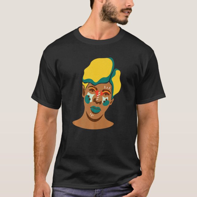 Colourful Non Binary Genderqueer Lgbtq+ T-Shirt (Front)