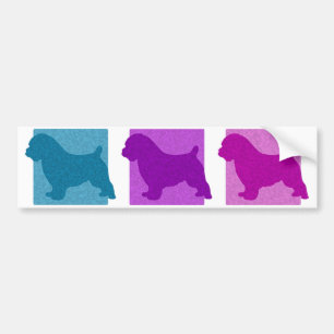 Colourful Norfolk Terrier Silhouettes Bumper Sticker