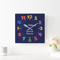 Colourful Number Custom Name Teacher Classroom