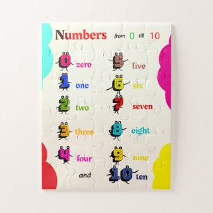 Colourful Number Learning Puzzle 0–10 for Kids