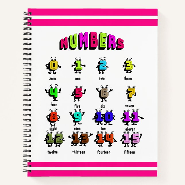 Colourful numbers notebook (Front)