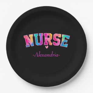 Colourful Nurse Paper Plate