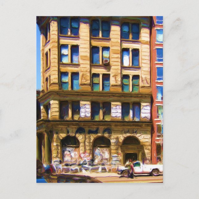 Colourful NYC Streetcorner Postcard (Front)