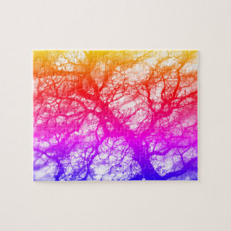 Colourful Oak Tree Design Jigsaw Puzzle