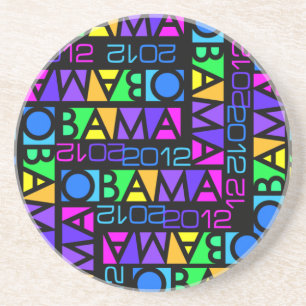Colourful Obama 2012 coaster