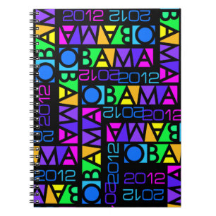 Colourful OBAMA 2012 notebook
