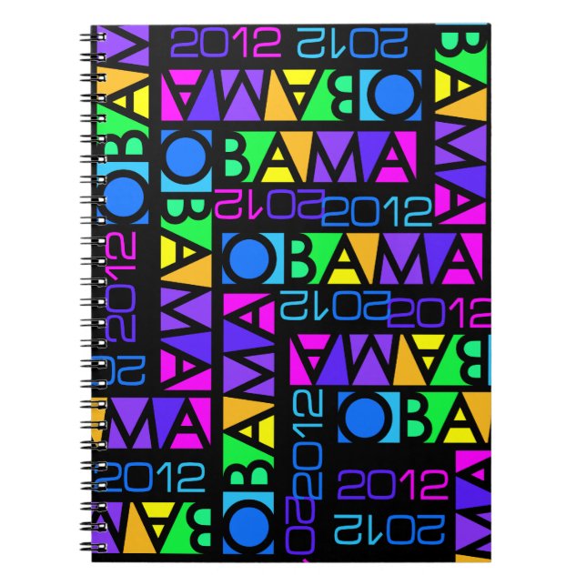 Colourful OBAMA 2012 notebook (Front)