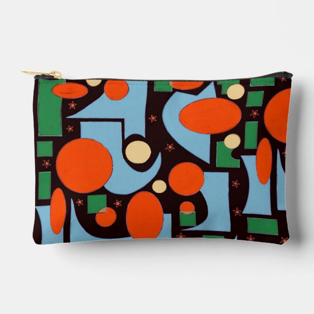 Colourful obstructive lovely patterns items  accessory pouch (Front)