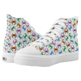 Colourful Ocean Crabs High Top Sneakers