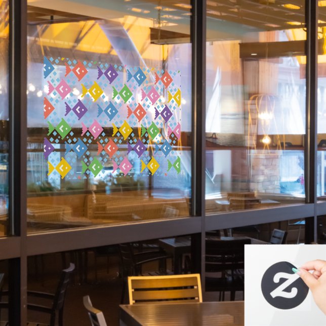 Colourful Ocean Fish Pattern (Restaurant Window)