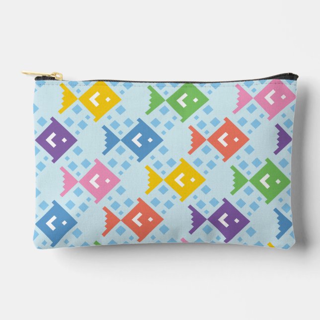 Colourful Ocean Fish Pattern Accessory Pouch (Front)