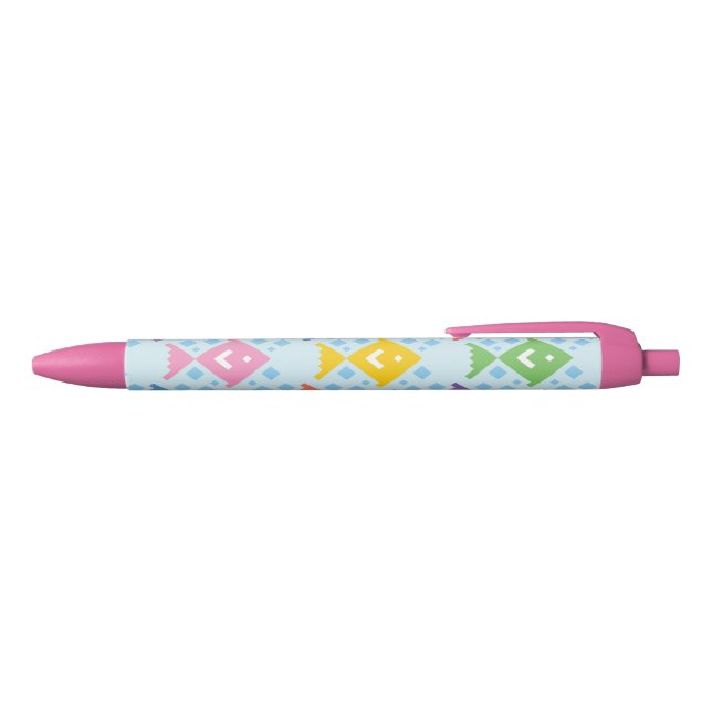 Colourful Ocean Fish Pattern Black Ink Pen (Top)