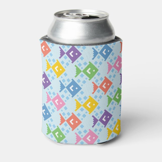 Colourful Ocean Fish Pattern Can Cooler (Can Back)