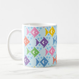Colourful Ocean Fish Pattern Coffee Mug