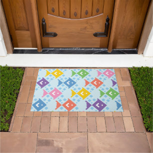 Colourful Ocean Fish Pattern Doormat