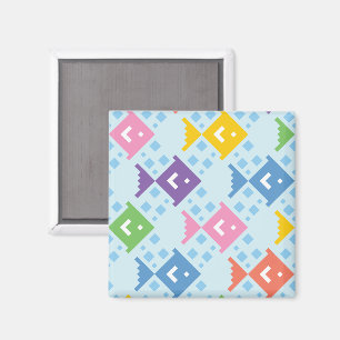Colourful Ocean Fish Pattern Magnet