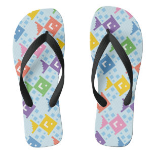 Colourful Ocean Fish Pattern Thongs