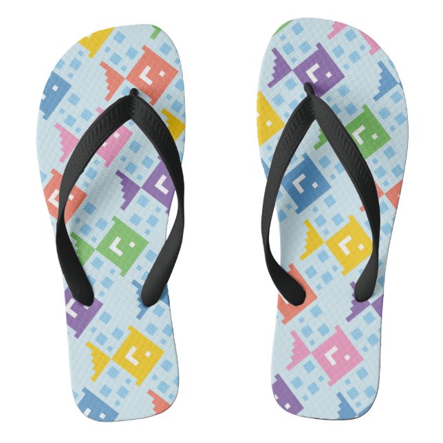 Colourful Ocean Fish Pattern Thongs (Footbed)