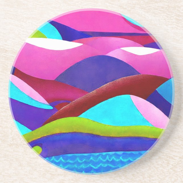 Colourful Ocean Hills Coaster (Front)