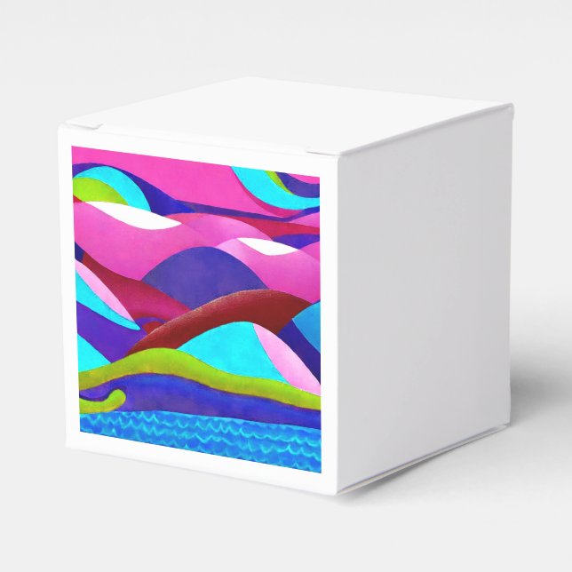 Colourful Ocean Hills Favour Box (Front Side)