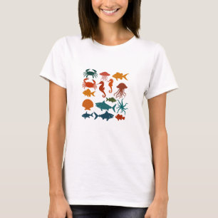 Colourful Ocean Life T-Shirt Design