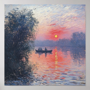 Colourful Ocean Sunset Wall Art Bedroom Decor