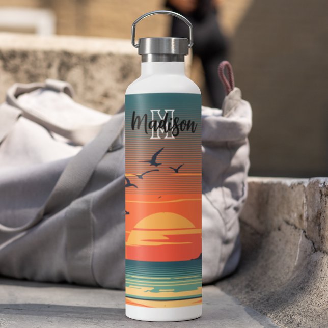Colourful Ocean Sunset Water Bottle (Creator Uploaded)