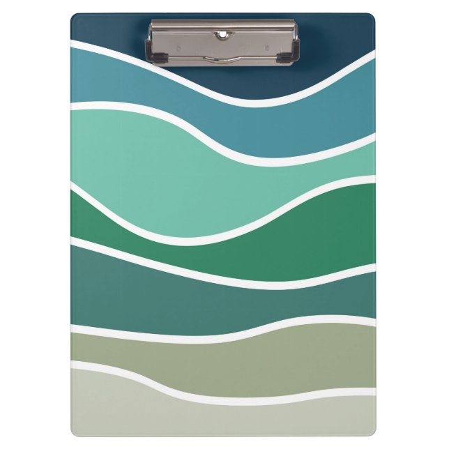 Colourful ocean waves clipboard (Front)