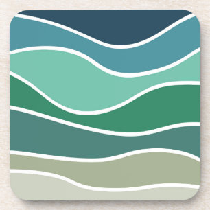 Colourful ocean waves coaster