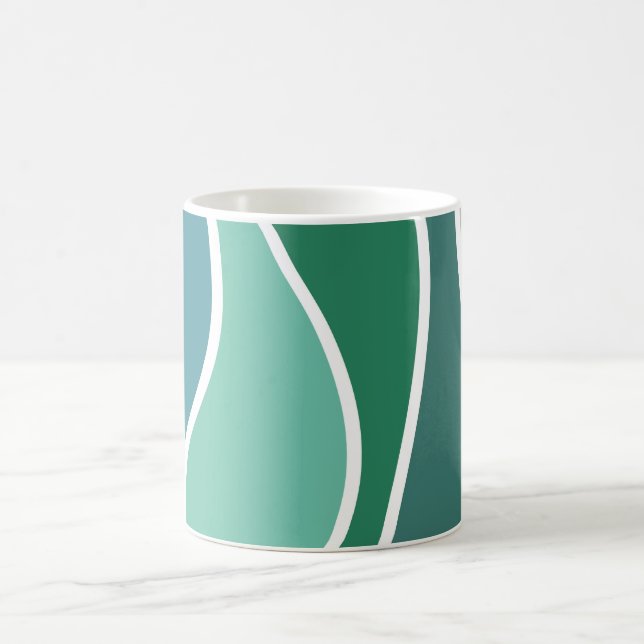 Colourful ocean waves coffee mug (Center)