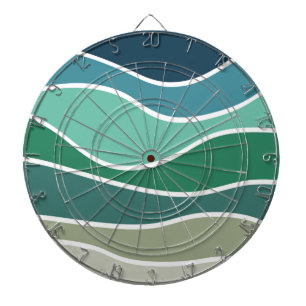 Colourful ocean waves dartboard