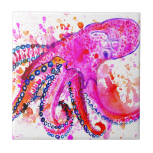 Colourful Octopus Art02 Tile