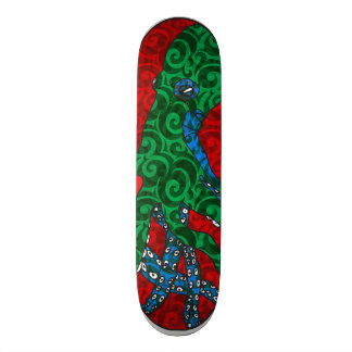 Colourful octopus inspired skate deck