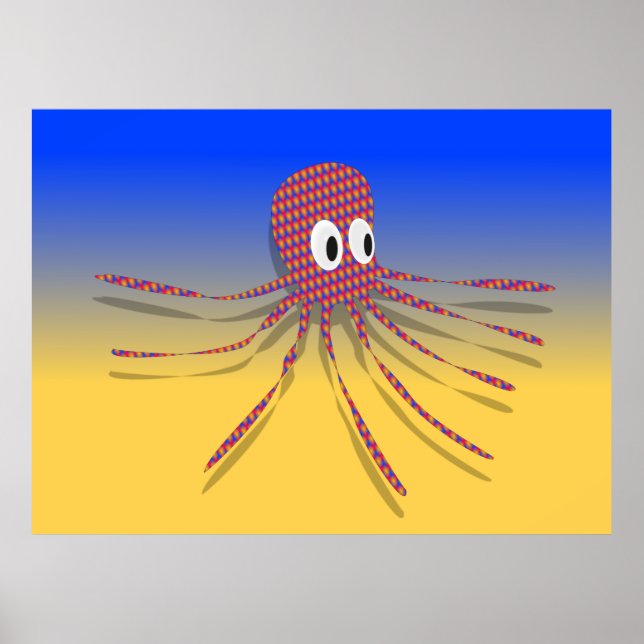 Colourful Octopus Poster (Front)