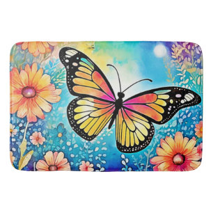Colourful Octopus View Design Bath Mat