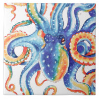 Colourful Octopus Watercolor Art