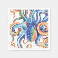 Colourful Octopus Watercolor Art